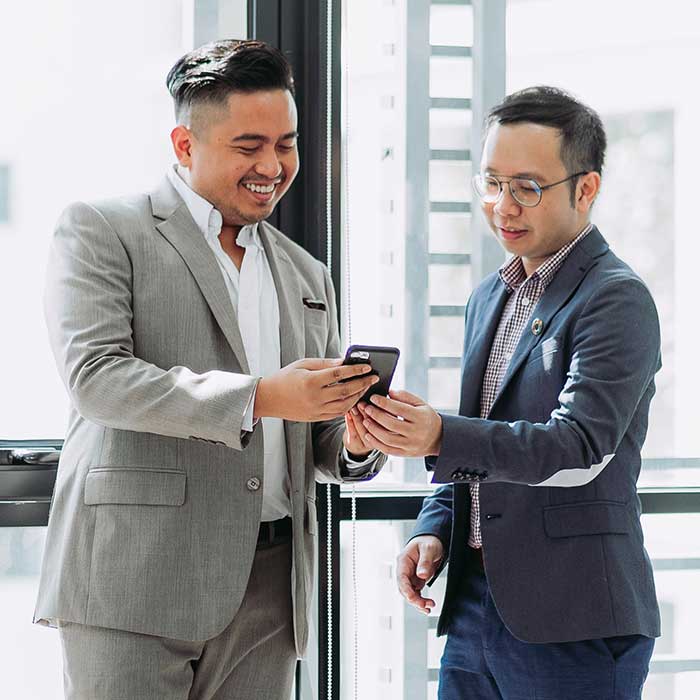 Business consultants in strategy meeting